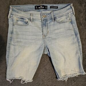 Hollister Faded Blue Denim Cutoff Shorts